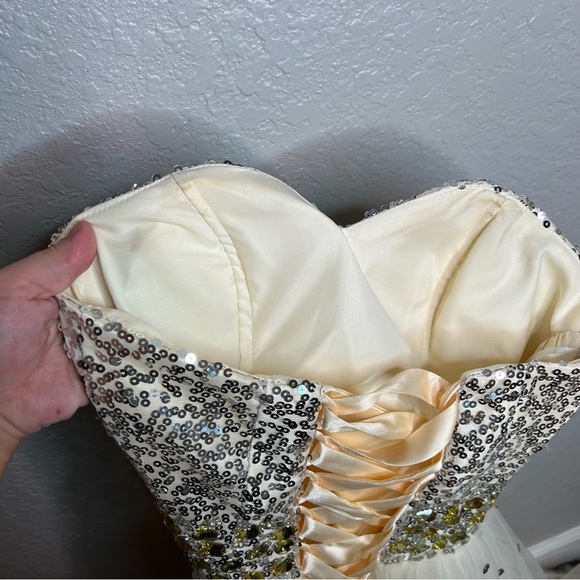 Windsor Strapless Prom Dress Glitter Jewels and Sequence Corset Dress - Picture 6 of 14